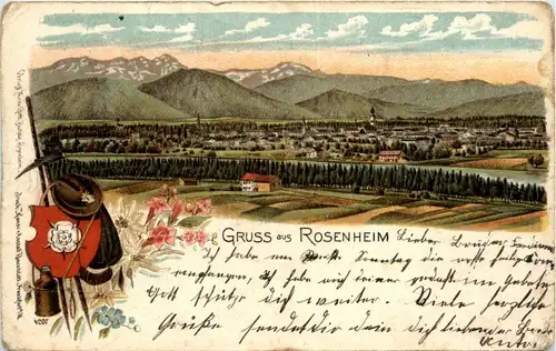 Gruss aus Rosenheim - Litho -94320