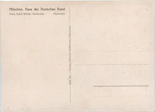 München - Haus der Deutschen Kunst - Künstlerkarte Hans Adolf Bühler -96016