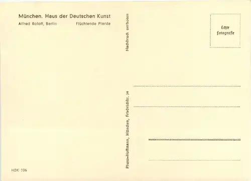 München - Haus der Deutschen Kunst - Künstlerkarte Alfred Roloff -96036