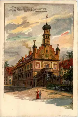 Gruss aus Kempten - Litho -96914