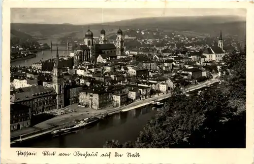 Passau, Blick vom Oberhaus auf die Stadt -368558