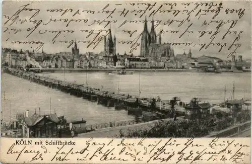 Köln, mit Schiffbrücke -368062