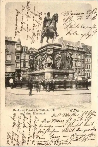 Köln, Heumarkt mit Denkmal Friedrich Wilhelm III -368066