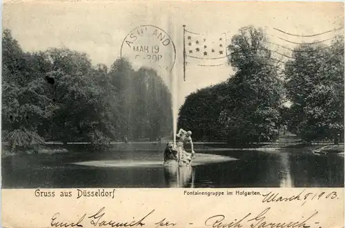 Düsseldorf, Fontainengruppe im Hofgarten -368146