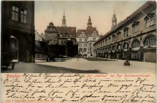 Dresden, Der Stallhof des Kgl. Residenzschlosses -368948