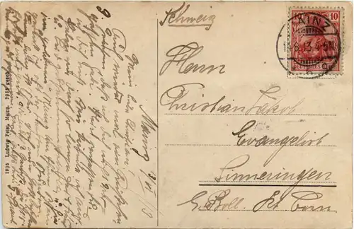 Mainz, Kaiserstrasse aus der Vogelschau -368878