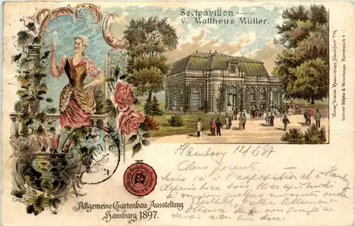 Hamburg - Gartenbau Ausstellung 1897 - Litho -95282