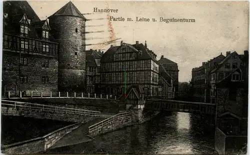 Hannover, Partie m. Leine u. Beguinenturm -369118