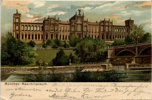 München - Maximilianeum- Litho -95554