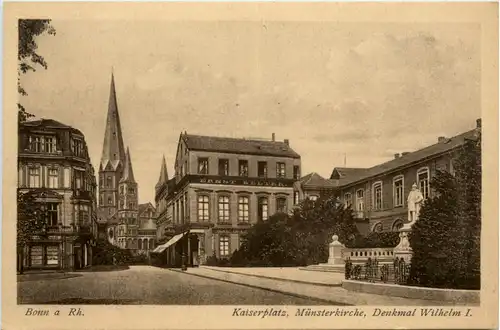 Bonn, Kaiserplatz, Münsterkirche, Denkmal Wilhelm I -369532