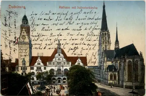 Duisburg, Rathaus mit Salvatorkirche -368646