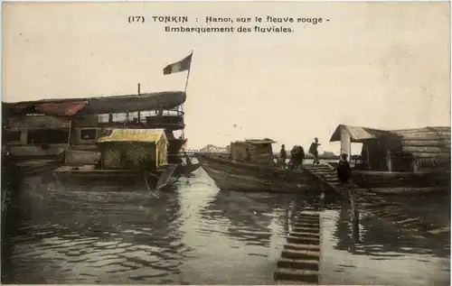 Tonkin - Hanoi - Embarquement des flavialesls -80212