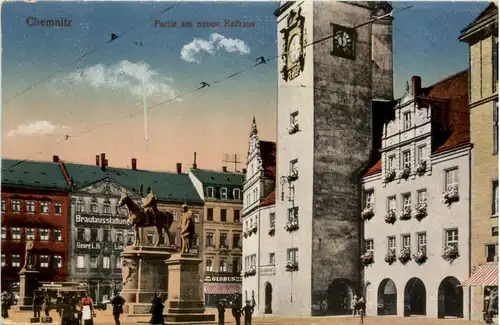 Chemnitz, Partie am neuen Rathaus -368962