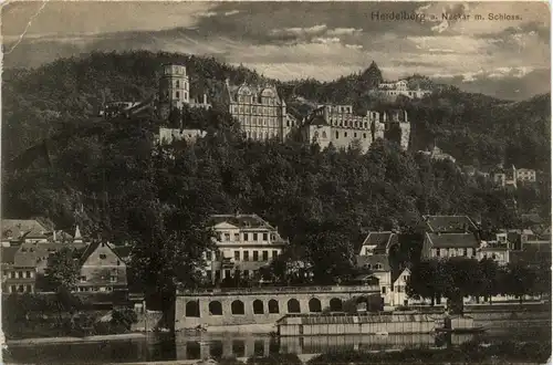 Heidelberg, Neckar mit Schloss -368364