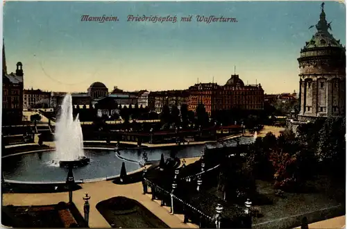 Mannheim, Friedrichsplatz mit Wasserturm -369162