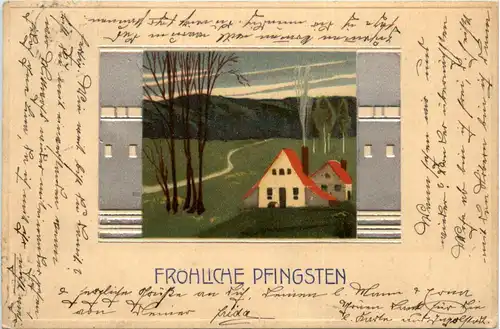 Pfingsten - Prägekarte -96212