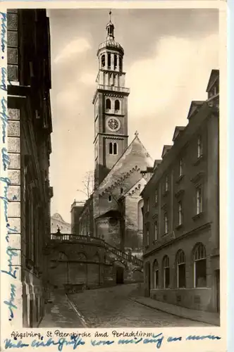 Augsburg, St. Peterkirche u. Perlachturm -370172