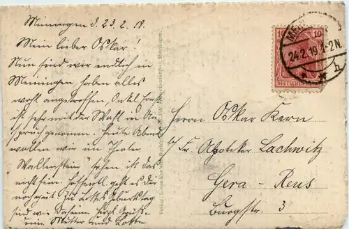 Meiningen, Teich im engl. Garten mit Hoftheater -370448