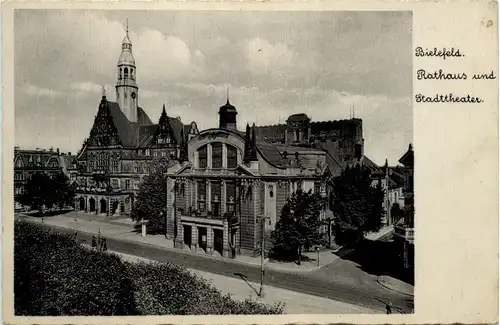 Bielefeld, Rathaus und Stadttheater -369430