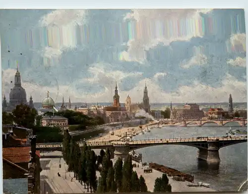 Dresden, Carola- und Friedrich August-Brücke und Altstadt -368944