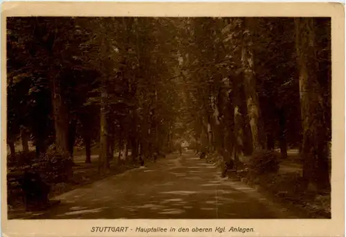 Stuttgart, Hauptallee in den oberen Kgl. Anlagen -369870