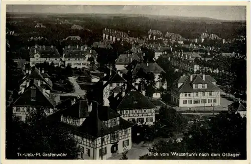 Truppenübungsplatz Grafenwöhr, Blick vom Waseerturm nach dem ostlager -370778