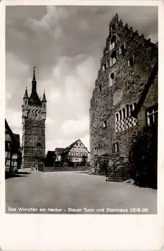 Bad Wimpfen, Blauer Turm und Steinhaus -370818