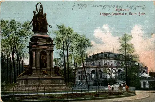 Hannover, Krieger-Denkmal u. neues haus -368180