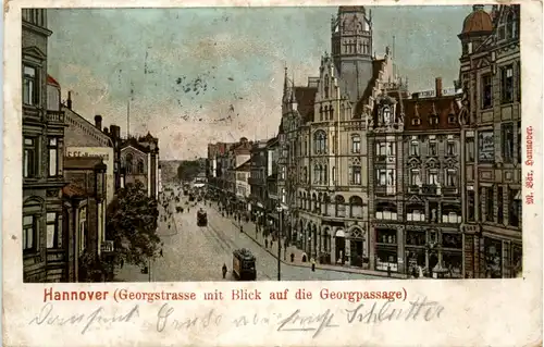 Hannover, Georgstrasse mit Blick auf die Georgpassage -369564