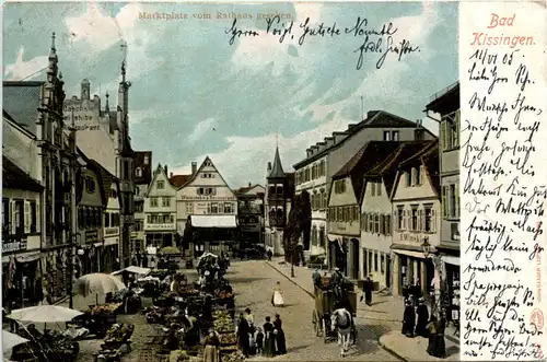 Bad Kissingen, Marktplatz vom Rathaus gesehen -369584