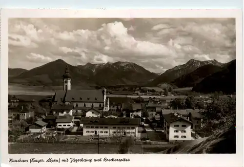 Hausham mit Jägerkamp und Brecherspitze -370602