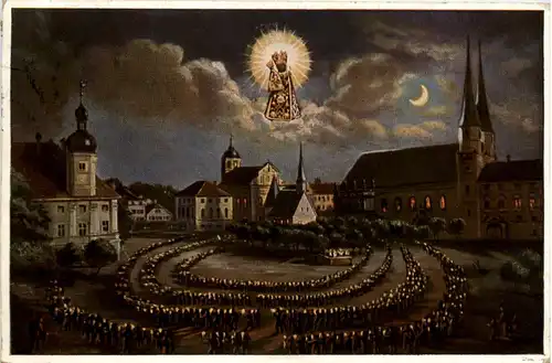 Altötting, Lichterprozession um die Gnadenkapelle -370782