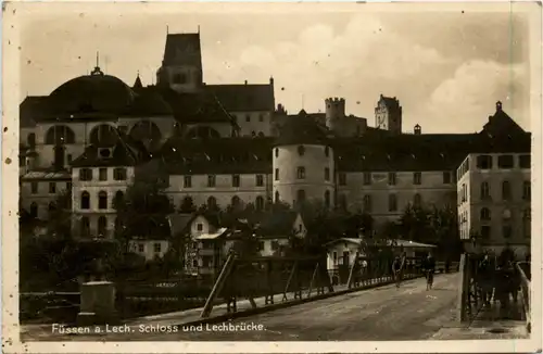 Füssen a. Lech, Schloss und Lechbrücke -370902
