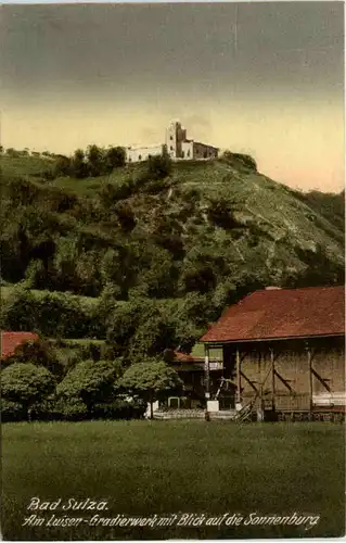 Bad Sulza, Am Luisen Gradierwerk mit Blick auf die Sonnenburg -370706