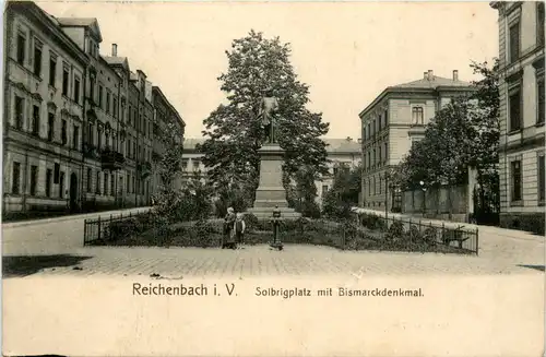 Reichenbach i.V., Solbrigplatz mit Bismarckdenkmal -368820