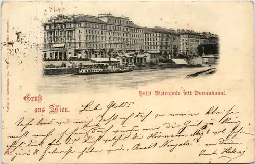 Wien, Hotel Metropole mit Donaukanal -371082