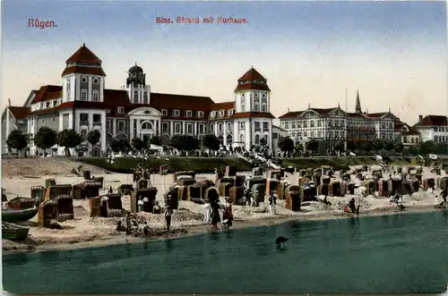 Rügen, Binz, Strand mit Kurhaus -370890