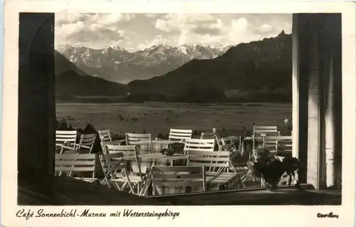 Murnau mit Wettersteingebirge, Cafe Sonnenbichl -370544