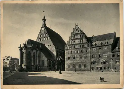 Freiberg/Sa. Untermarkt mit Dom und Thümerei, jetzt Stadtmuseum -371502