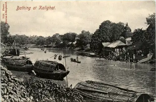 India - Bathing at Kalighat -100376