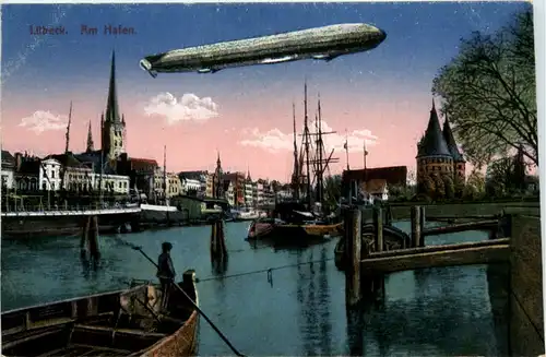 Lübeck - Am Hafen mit Zeppelin -100396