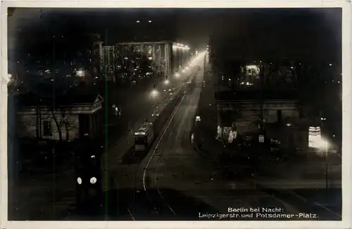 Berlin bei Nacht, Leipzigerstrasse und Potsdamer Platz -371446