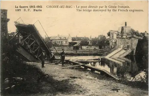 Choisy au Bac - Bridge destroyed by the French engineers -100716