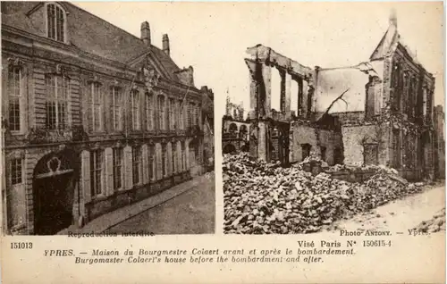 Ypres - Little Museum before and after bombardement -101196