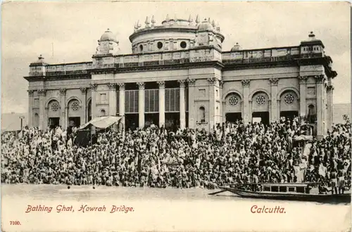 Calcutta - Bathing Ghat - Howrah Bridge -100374