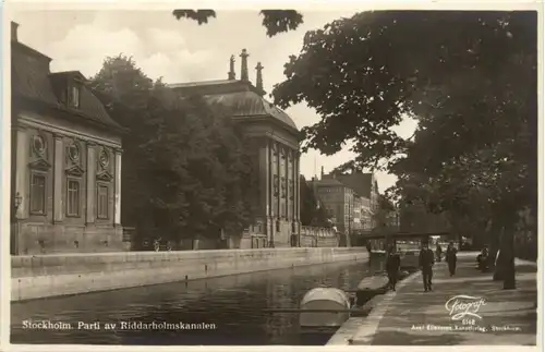 Stockholm - Parti av Riddarholmskanalen -101756