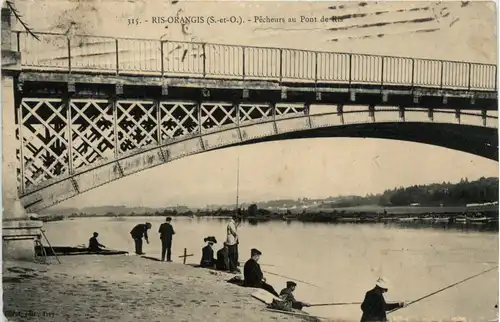 Ris-Orangis - Pecheurs au Pont de Ris -101968