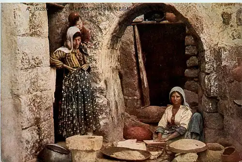 Syrian making Bread -101174