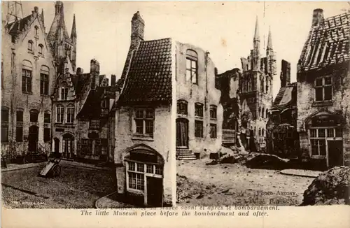 Ypres - Little Museum before and after bombardement -101194