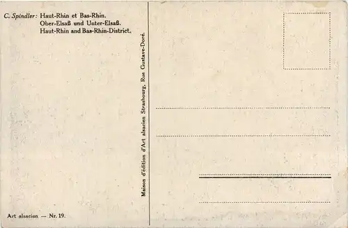 Künstlerkarte Spindler - Haut Rhin et Bas Rhin -101822